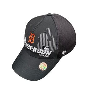 Detroit Tigers Hat 47 Brand MLB Postseason 2013 Men's One Size Black